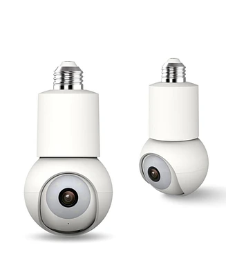 Eco4Life Smart Wi-Fi 2K/4MP Ptz Light Bulb Security Camera