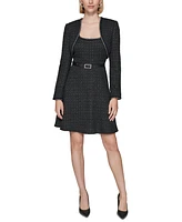 Karl Lagerfeld Paris Women's Boucle Tweed Shrug Jacket