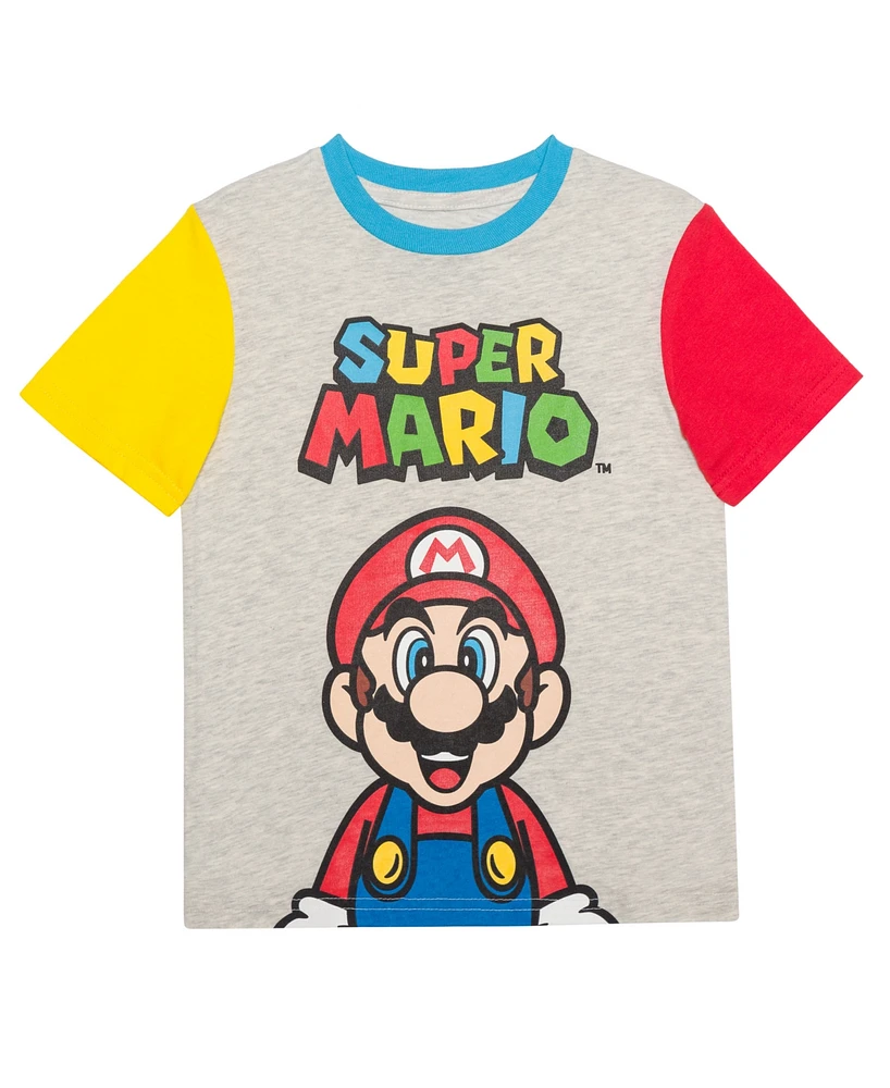 Mario Bros. Toddler and Little Boys Short Sleeve Graphic Tshirt