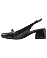 White Mountain Women's Later Slingback Block Heel Pumps