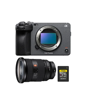 Sony FX3 Full-Frame Cinema Line Camera with Fe 24-70mm f/2.8 Gm Ii Lens, Bundled with Tough 160GB CFexpress Type A Memory Card for Digital Video