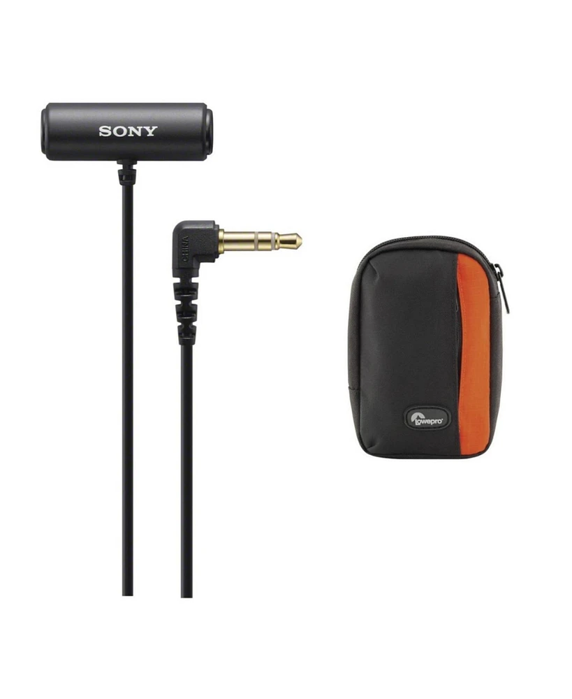 Sony Ecm-LV1 Compact Stereo Lavalier Microphone with Case