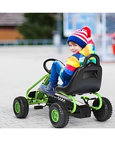 Skonyon 4 Wheel Pedal Powered Ride On Car with Adjustable Seat