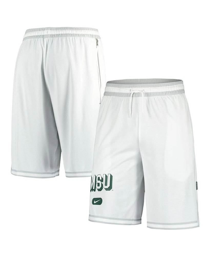 Nike Men's White Michigan State Spartans Dna 3.0 Performance Shorts