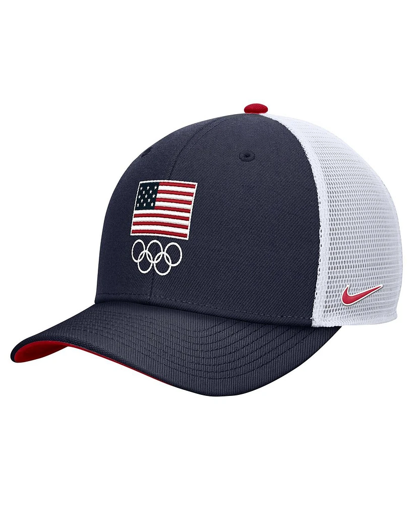 Nike Big Boys and Girls Navy/White Team Usa Trucker Adjustable Hat