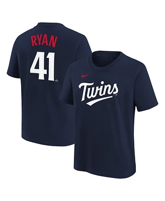 Nike Big Boys and Girls Joe Ryan Navy Minnesota Twins Name Number T-Shirt