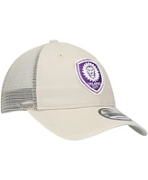 New Era Men's Tan Orlando City Sc Game Day 9TWENTY Adjustable Trucker Hat