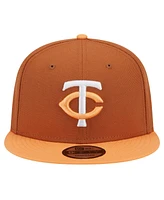 New Era Men's Brown Minnesota Twins Spring Color Two-Tone 9FIFTY Snapback Hat