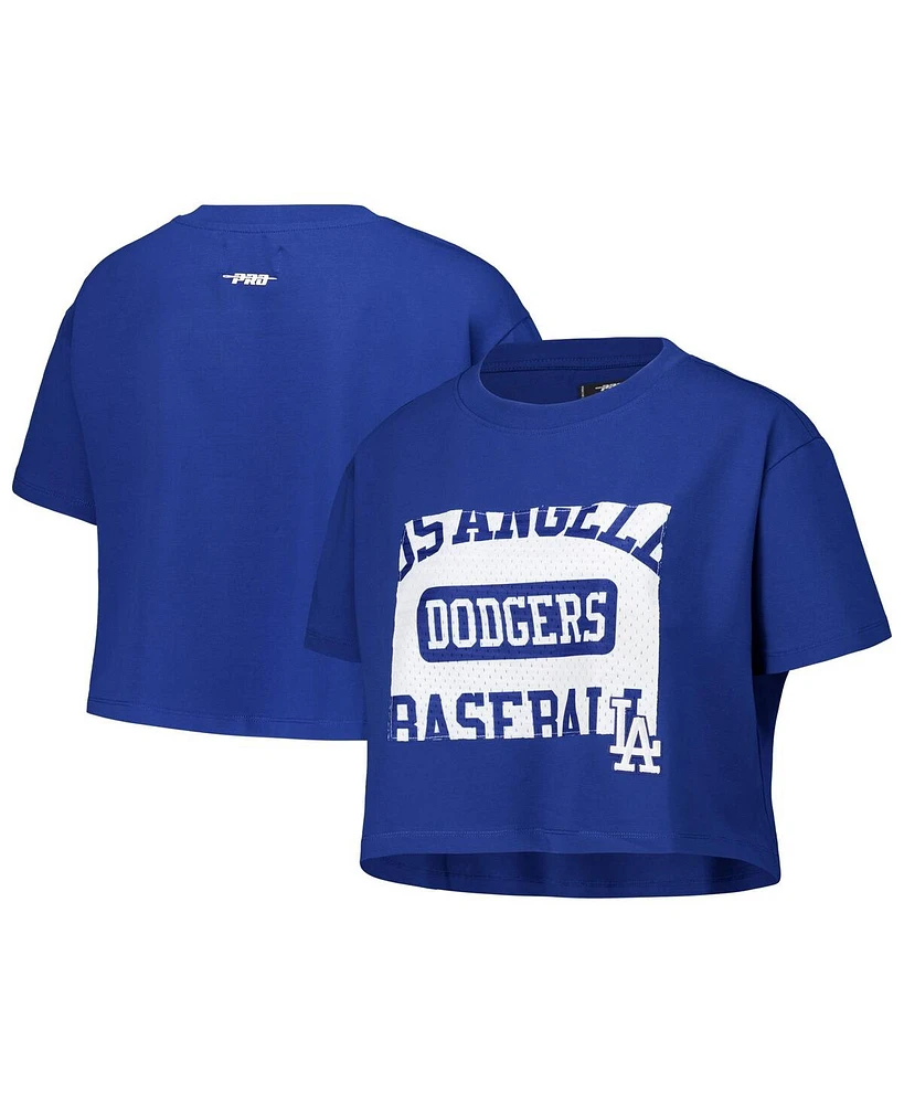 Pro Standard Women's Royal Los Angeles Dodgers Made To Play Boxy Cropped T-Shirt