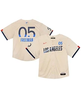 Nike Baby Boys and Girls Freddie Freeman Cream Los Angeles Dodgers 2024 City Connect Limited Player Jersey