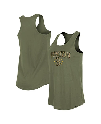 New Era Women's Olive Boston Red Sox Armed Forces Day Tank Top