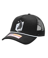 Fan Ink Men's Black Minnesota United Fc Atmosphere Trucker Adjustable Hat