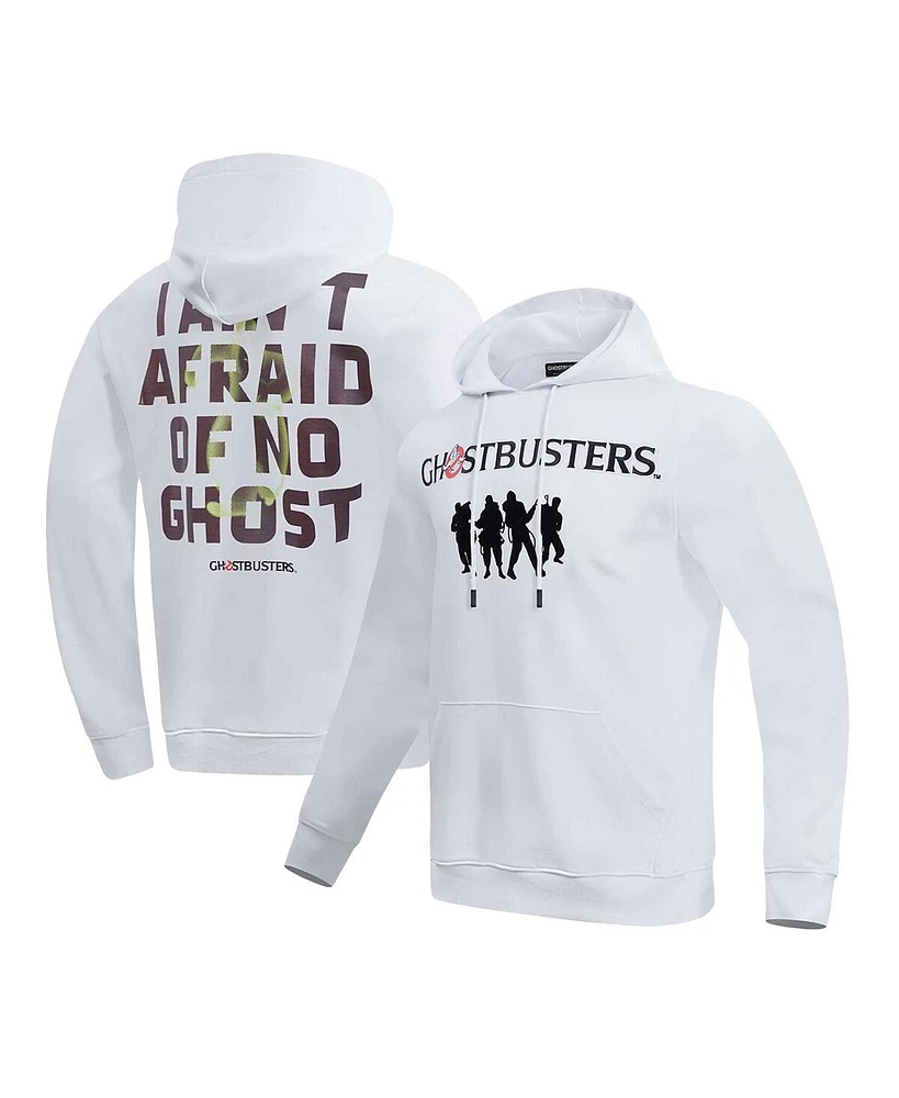 Freeze Max Men's and Women's White Ghostbusters I Ain't Afraid Of No Ghost Pullover Hoodie