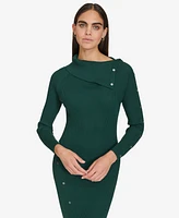 Calvin Klein Women's Rib-Knit Long-Sleeve Sweater Dress