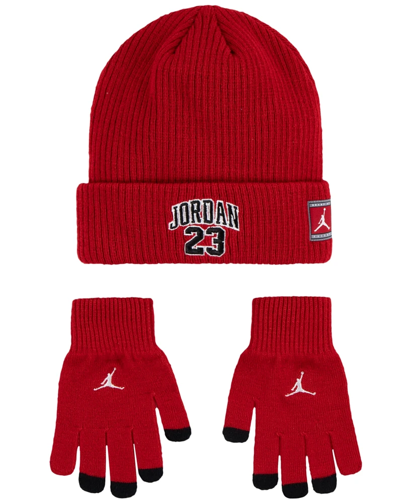 Jordan Big Kids 23 Jersey Beanie Set