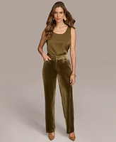 Donna Karan New York Women's Velvet Straight-Leg Pants