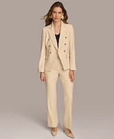 Donna Karan New York Women's Pinstripe Double Breasted Blazer