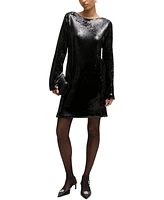 Boss by Hugo Women's Long-Sleeved Sequined Dress