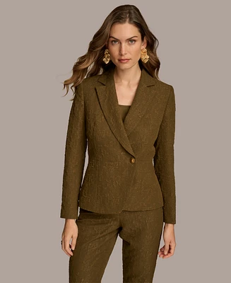 Donna Karan New York Women's Textured One Button Blazer