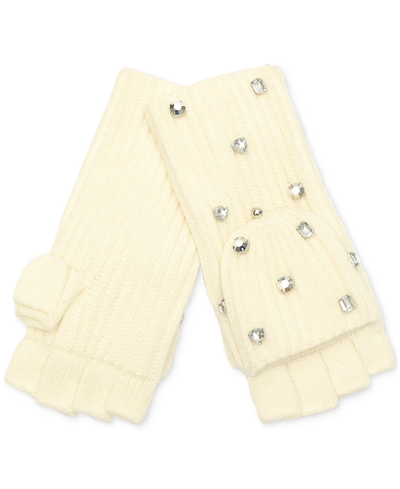 Kate Spade New York Women's Embellished Pop-Top Gloves