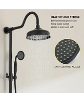 Boyel Living 1-Spray Patterns with 2.5 Gpm 8 in. Wall Mount Dual Shower Heads (Valve Not Included)