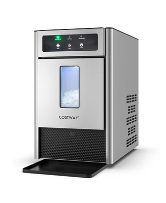 Costway Countertop Nugget Ice Maker with Self-Cleaning Function Manual & Auto Water Refill