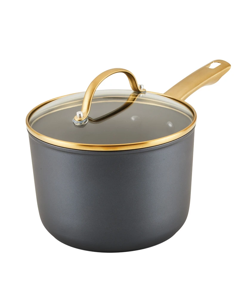 Farberware Forged Induction Ceramic Nonstick Saucepan with Lid, 3 Quart