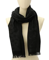 Coach Women's Signature C Logo Fringe-Trim Scarf