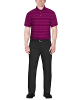 Pga Tour Men's Altered Stripe Short Sleeve Golf Polo Shirt