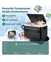 Dual Zone 12V Car Refrigerator 64QT Portable Compressor Fridge Freezer (-4 68 ) for RVs