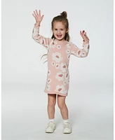 Deux par Big Girls Jacquard Retro Flower Knit Dress Light Pink