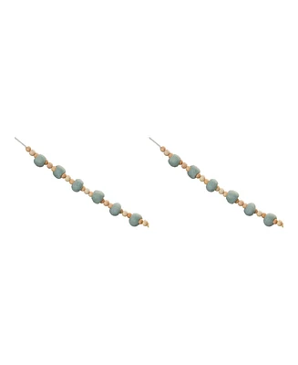Wood Beaded String Garland for Rustic Home Deco (Set of 2)