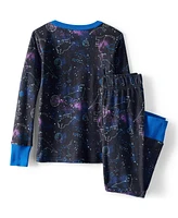 Lands' End Big Girls Long Sleeve Top and Bottom Snug Fit Pajama Set