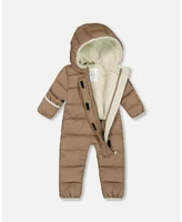 Deux par Baby Unisex One-Piece Compressible Snowsuit Coffee For