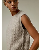 Sleeveless Cashmere Vest for Women