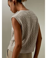 Sleeveless Cashmere Vest for Women