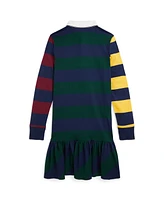 Polo Ralph Lauren Big Girls Striped Cotton Jersey Rugby Dress