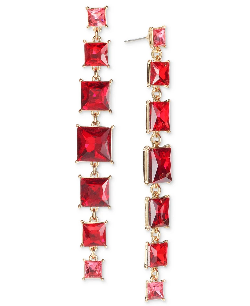 I.n.c. International Concepts Square Stone Linear Drop Earrings, Created for Macy's