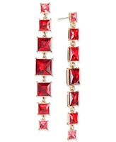 I.n.c. International Concepts Square Stone Linear Drop Earrings, Created for Macy's