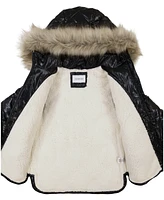 Calvin Klein Toddler and Little Girls Diamond Quilt Puffer Jacket