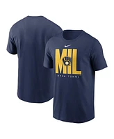 Nike Men's Navy Milwaukee Brewers Scoreboard T-Shirt