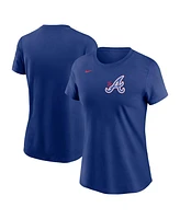 Nike Women's Royal Atlanta Braves City Connect Wordmark T-Shirt