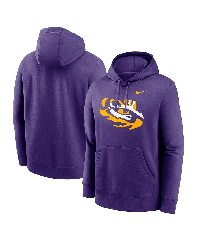 Nike Men's Lsu Tigers Primetime Alternate Logo Club Fleece Pullover Hoodie