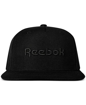 Reebok Men's Logo Embroidered Flat-Brim Snapback Hat