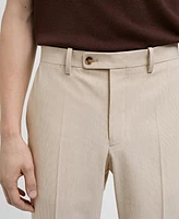 Mango Men's Stretch Fabric Slim-Fit Suit Pants