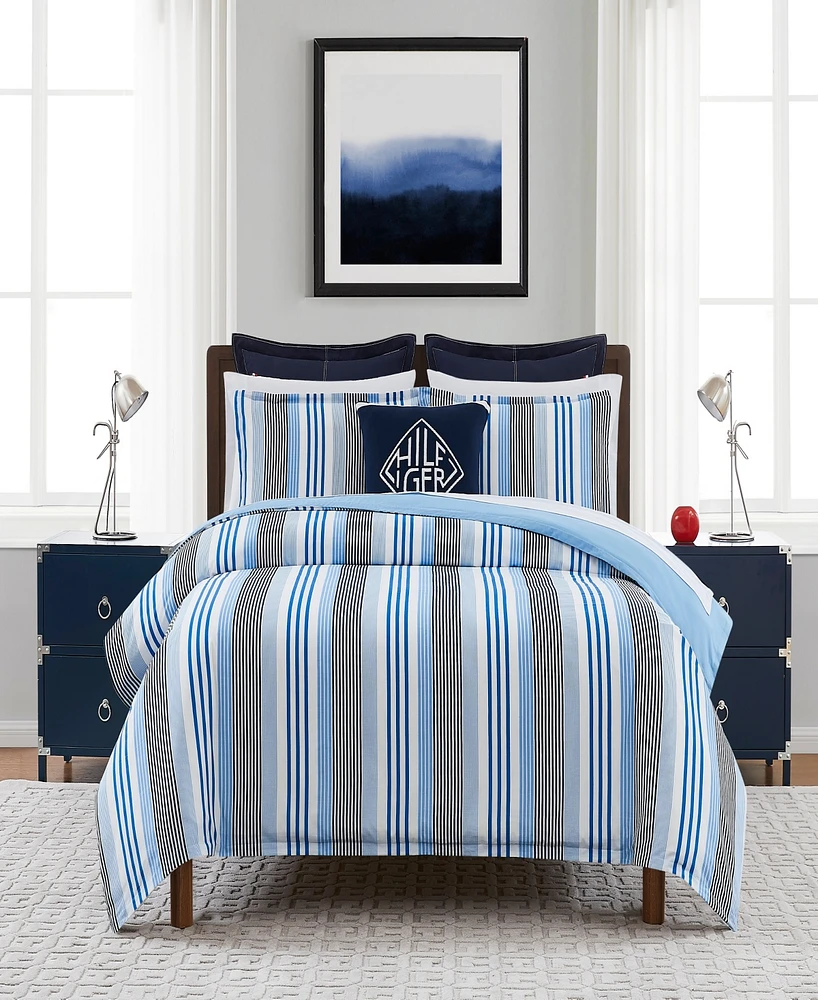 Tommy Hilfiger Shirting Stripe Piece Comforter Set