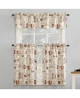 Bristol Coffee Shop Semi-Sheer Rod Pocket Kitchen Curtain Valance