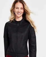 Liverpool Los Angeles Women's Faux-Leather Biker Jacket