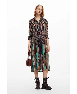 Desigual Women's Shirt-style midi dress