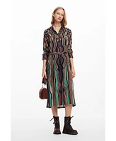 Desigual Women's Midi shirt dress